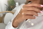 Gold Crystal Hand Chain Bracelet