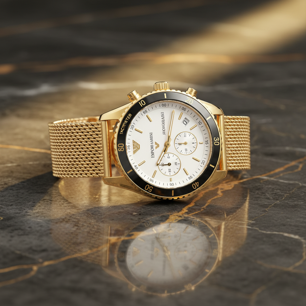 Emporio Armani Gold Chronograph