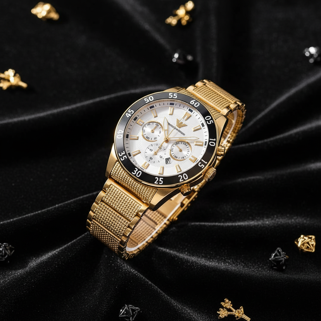 Emporio Armani Gold Chronograph