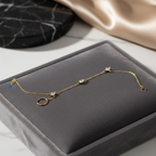 Gold Crystal Hand Chain Bracelet
