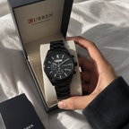 Curren Black Chronograph | שעון קורן שחור כרונוגרף |