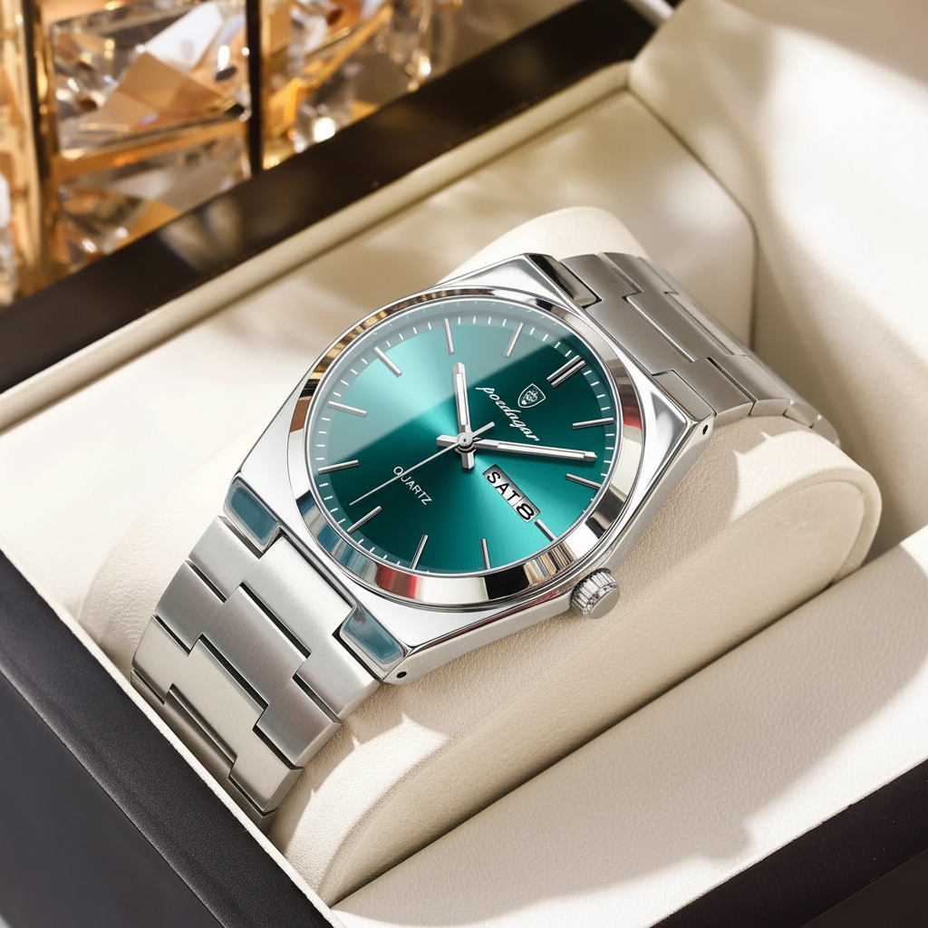 POEDAGAR Luxury Men's Watch - Green Dial