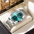 POEDAGAR Luxury Men's Watch - Green Dial