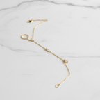 Gold Crystal Hand Chain Bracelet