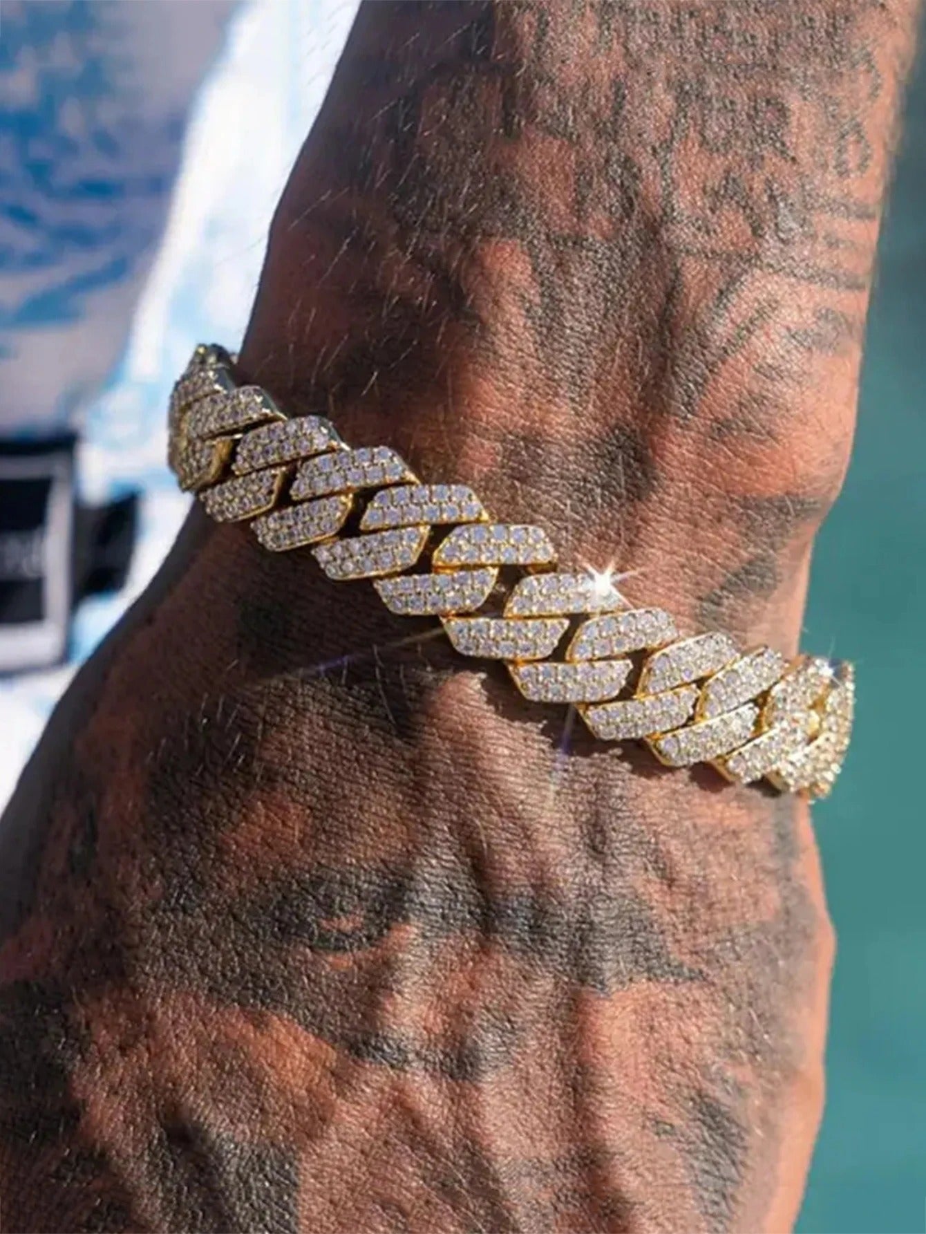 צמיד קובני לגברים — זהב וכסף | Cuban Link Bracelet