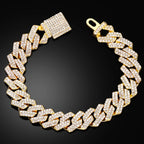 צמיד קובני לגברים — זהב וכסף | Cuban Link Bracelet