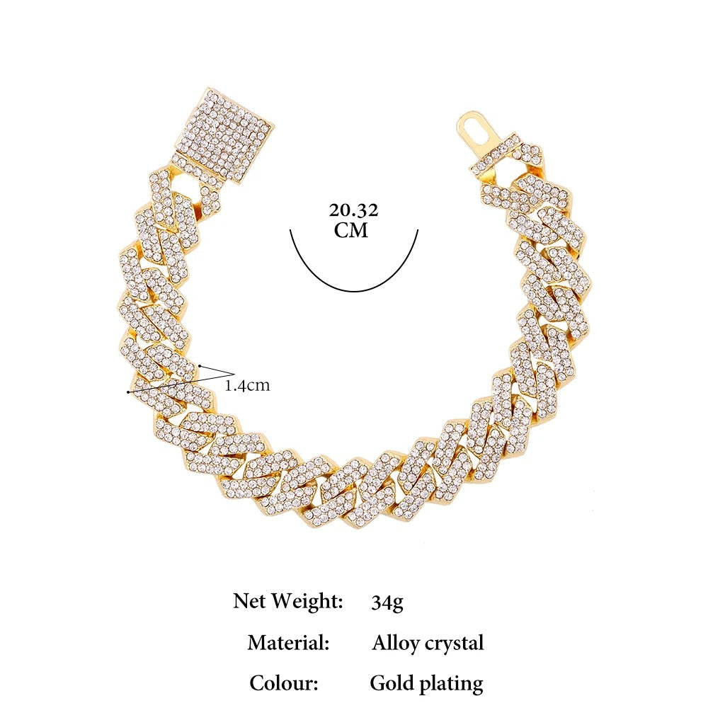 צמיד קובני לגברים — זהב וכסף | Cuban Link Bracelet