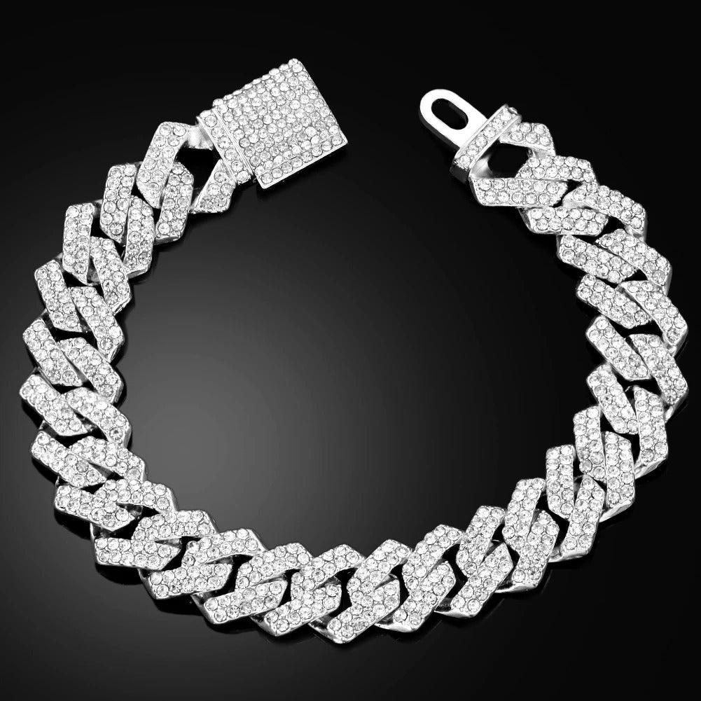 צמיד קובני לגברים — זהב וכסף | Cuban Link Bracelet